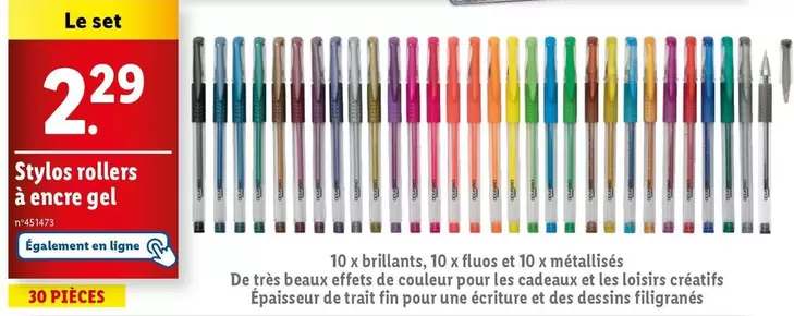 Crelando - Stylos Rollers À Encre Gel