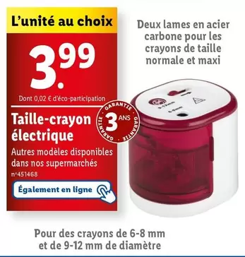 Taille Crayon Électrique