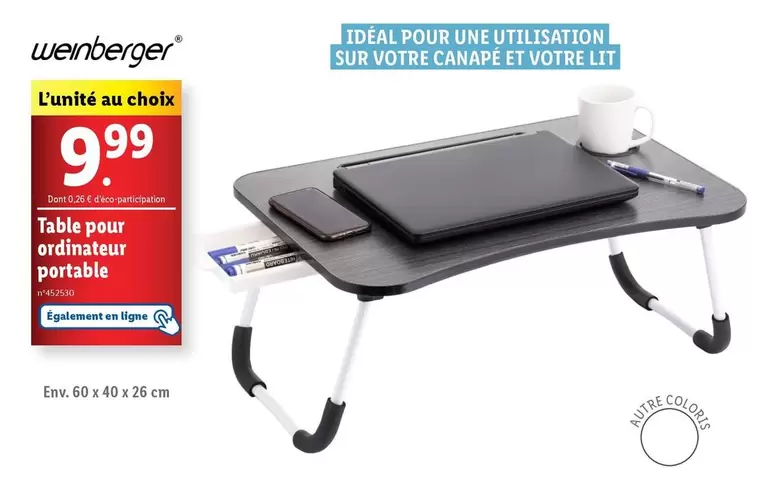 Weinberger - Table Pour Ordinateur Portable