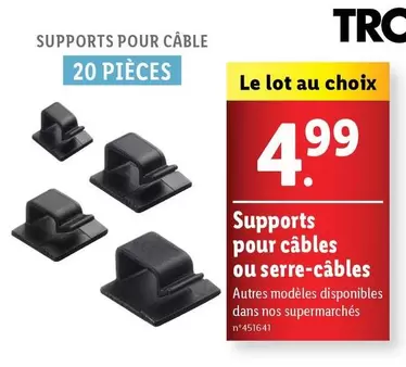 Tronic - Supports Pour Câbles Ou Serre-câbles