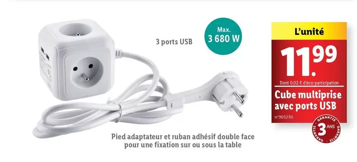 Cube Multiprise Avec Ports USB