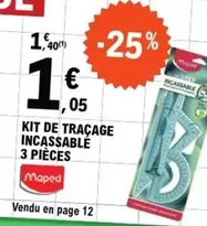 Maped - Kit De Traçage Incassable 3 Pièces offre à 1,05€ sur E.Leclerc