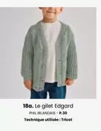 Le Gilet Edgard offre sur Phildar