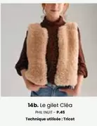 Le Gilet Clea offre sur Phildar