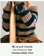 Le Pull Claude offre sur Phildar