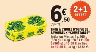 Connetable - Thon À L'Huile D'Olive Le Savoureux