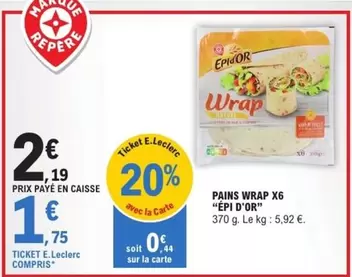 Epi d'Or - Pains Wrap