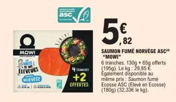 Mowi - Saumon Fumé Norvège ASC