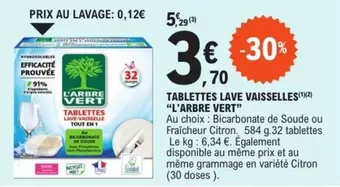 L'Arbre Vert - Tablettes Lave Vaisselles