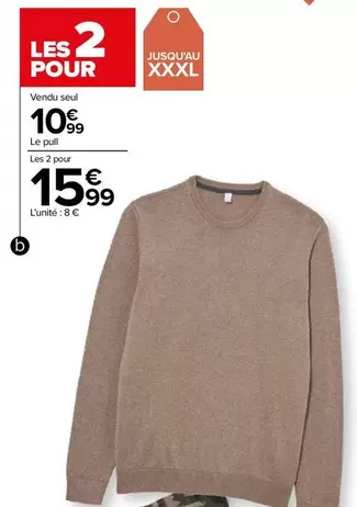 Tex - Pull Homme offre à 10,99€ sur Carrefour City