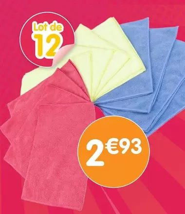 Lot De 12 Chiffons En Microfibre offre à 2,93€ sur B&M