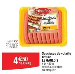 Le gaulois - Saucisses De Volaille Nature