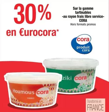 cora : découvrez les tartinables au rayon frais en promotion !