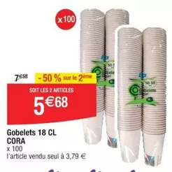 Cora - Gobelets 18 Cl