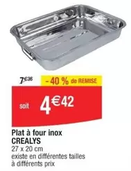 Crealys - Plat À Four Inox