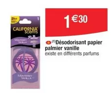 Désodorisant Papier Palmier Vanille