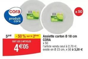 Cora - Assiette Carton