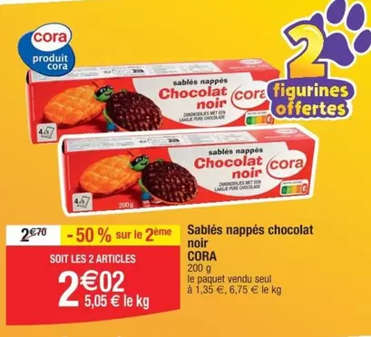 Cora - Sablés Nappés Chocolat Noir