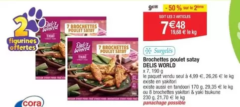 Cora - Delis World - Brochettes Poulet Salay