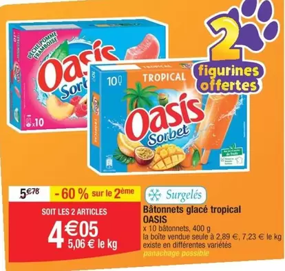 Oasis - Bâtonnets Glacé Tropical