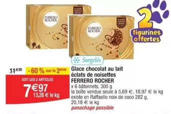 Ferrero Rocher - Glace Chocolat Au Lait Éclats De Noisettes : Délicieuse douceur glacée à la noisette