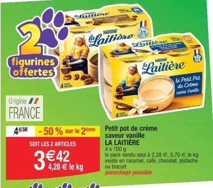 La Laitière - Petit Pot De Crème Saveur Vanille