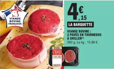 Viande Bovine: 2 Pavés En Tournedos À Griller