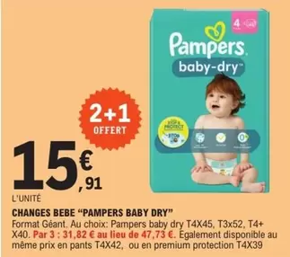 Pampers - Changes Bebe Baby Dry"