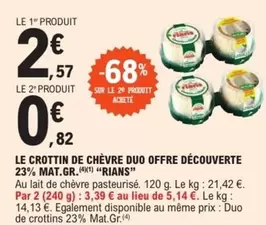 Rians - Offre Découverte Duo du Crottin de Chèvre