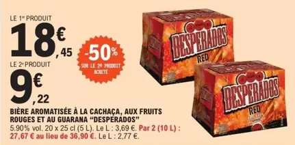 Desperados : Bière Aromatisée Cachaça, Fruits Rouges & Guarana - Une Explosion de Saveurs