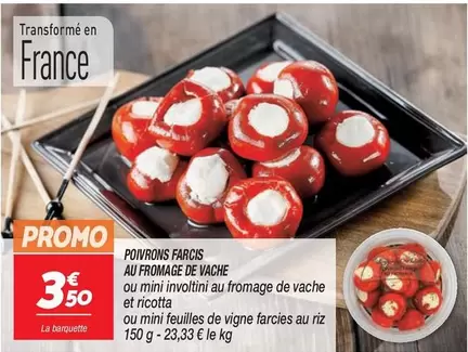 Promo - Poivrons Farcis Au Fromage De Mache