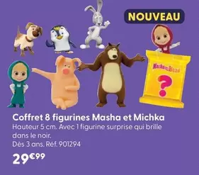 Animaccord - Coffret 8 Figurines Masha Et Michka