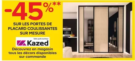 Kazed - Portes de Placard Coulissantes Sur Mesure : Élégance et Personnalisation à Prix Promo