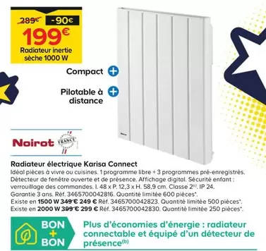 Noirot - Radiateur Électrique Karisa Connect