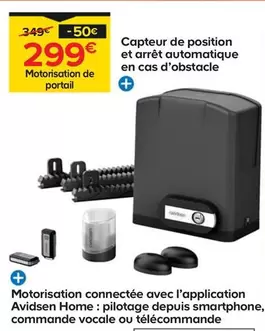 Avidsen Home : Motorisation Connectée avec Pilotage Smartphone, Commande Vocale et Télécommande