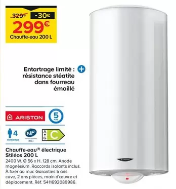 Ariston - Chauffe Eau Électrique Stiléos 200 L