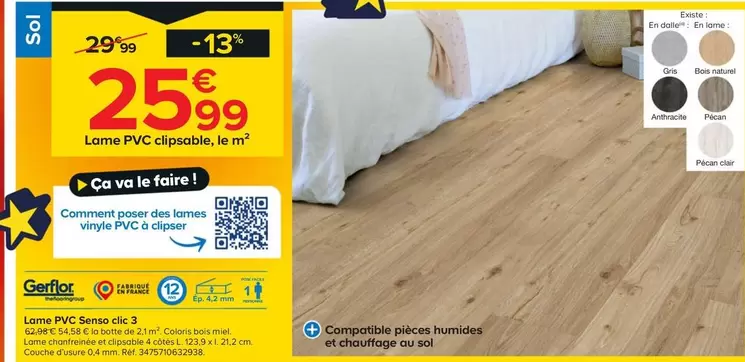 gerflor - lame pvc sensio clic 3