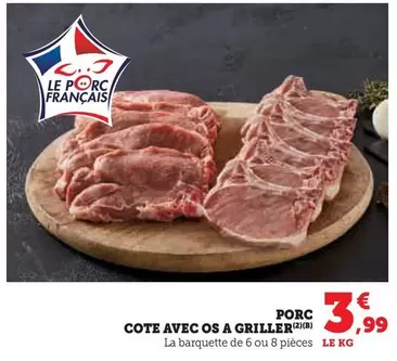 Porc Cote Avec Os A Griller