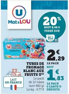 U - Tubes De Fromage Blanc Aux Fruits