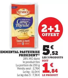 Président - Emmental Pasteurise