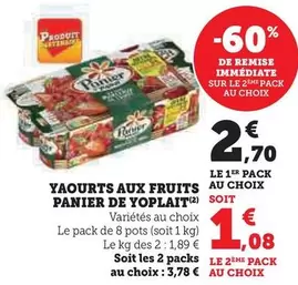 Yoplait - Yaourts Aux Fruits Panier