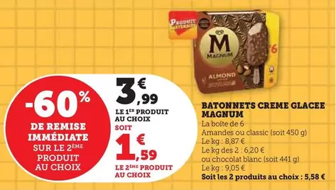 Algida - Batonnets Creme Glacee Magnum