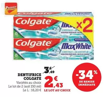 Colgate - Dentifrice