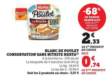 Herta - Blanc De Poulet Conservation Sans Nitrite