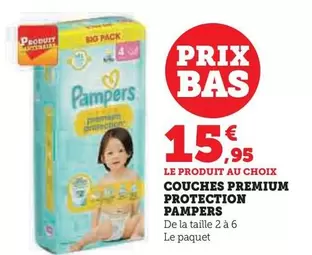 Pampers - Couches Premium Protection