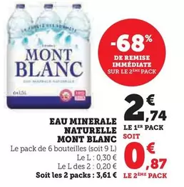 Mont blanc - Eau Minerale Naturelle