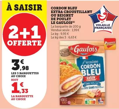 Cordon Bleu Extra Croustillant - Beignet De Poulet : Un délice gaulois à savourer !