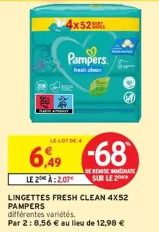 Pampers - Lingettes Fresh Clean