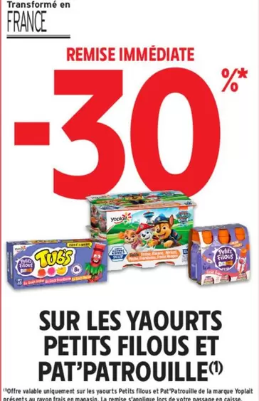 Yoplait - Yaourts Petits Filous avec Pat'patrouille : Promo et Caractéristiques