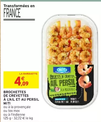 Carrefour - Brochettes de Crevettes à l'Ail et au Persil - Délicieuses et Savoureuses